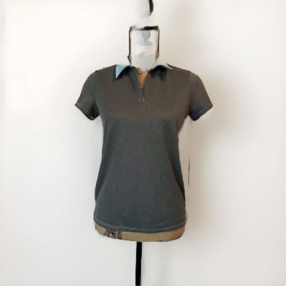 Uniqlo Polo Shirt Golf Athletic Short Sleeveā Collared Top Teal Size S